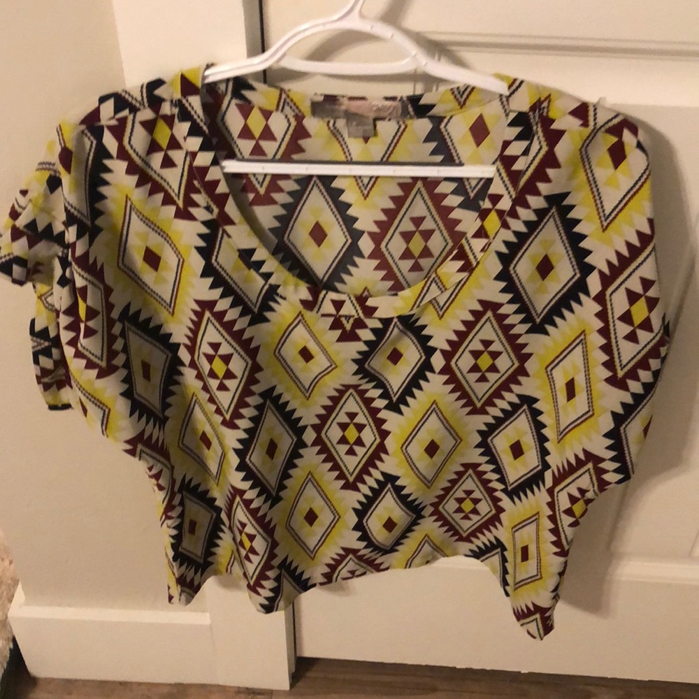 Yellow Martin and black pattern blouse